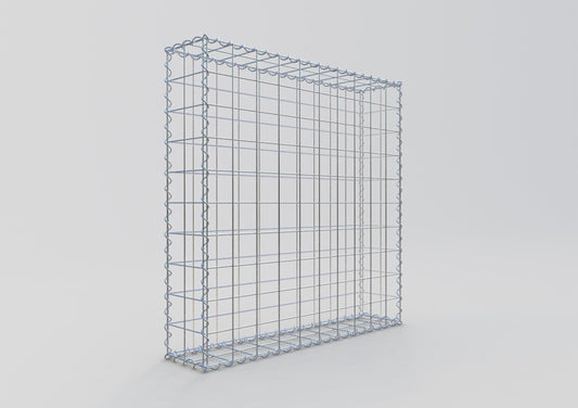 Gabion 100 cm x 100 cm x 20 cm (L x H x P), mailles 10 cm x 10 cm, spirale