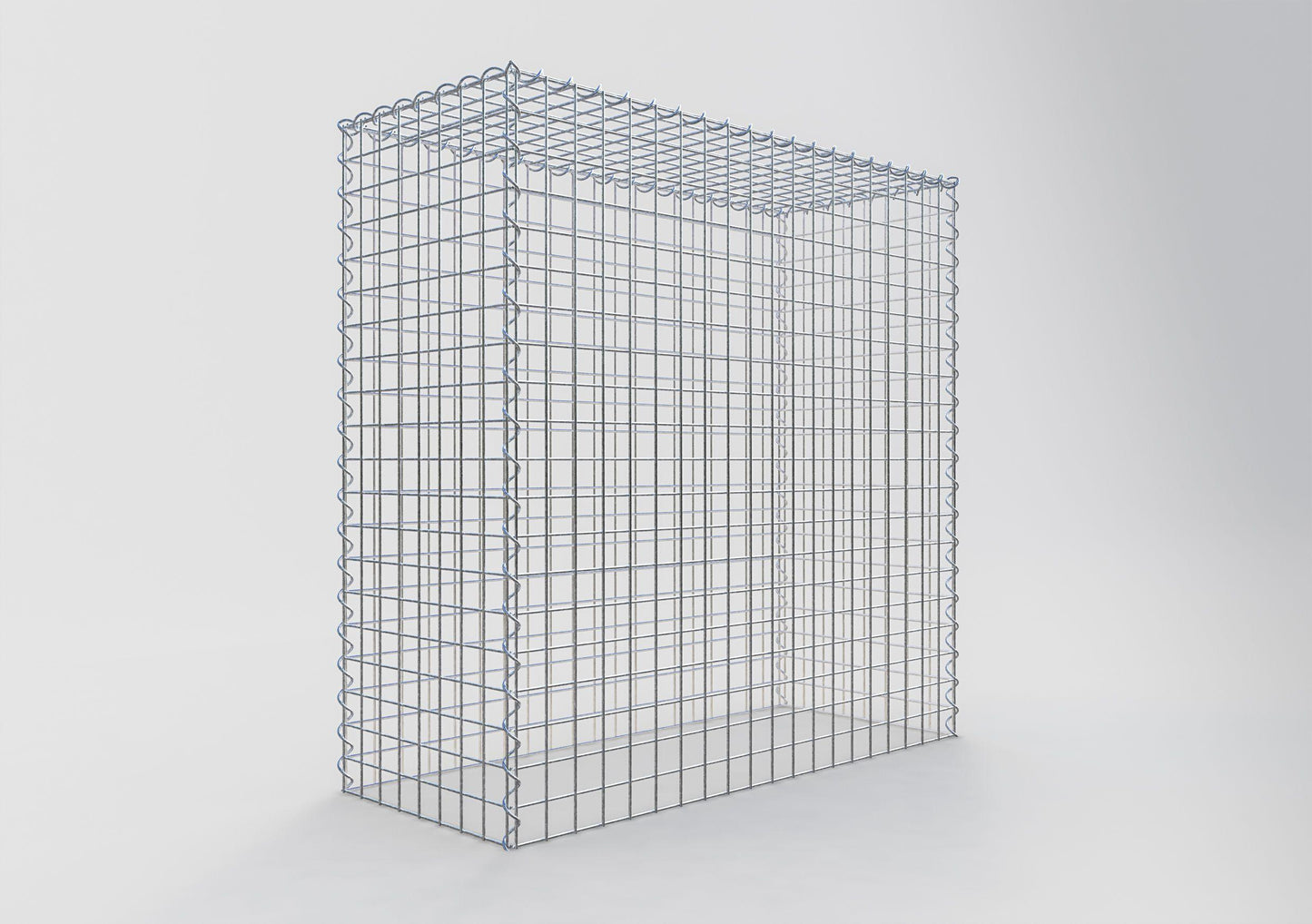 Grown-on gabion type 3 100 cm x 100 cm x 40 cm (L x H x D), mesh size 5 cm x 5 cm, spiral