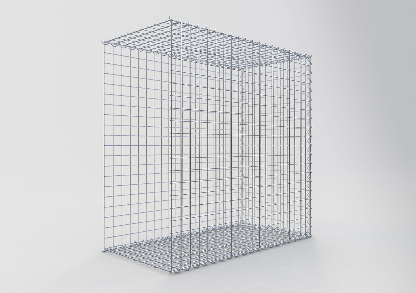 Gabião tipo 2 100 cm x 100 cm x 50 cm (C x A x P), malhagem 5 cm x 5 cm, espiral