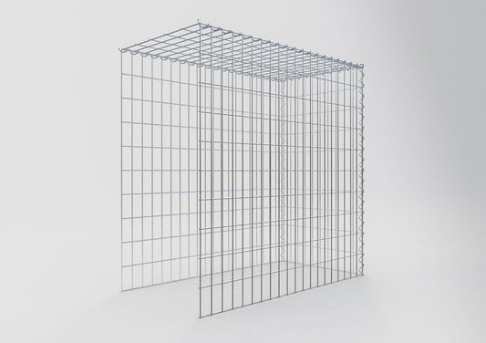 Gabbione aggiuntivo tipo 4 100 cm x 100 cm x 50 cm (L x H x P), dimensione maglia 5 cm x 10 cm, a spirale