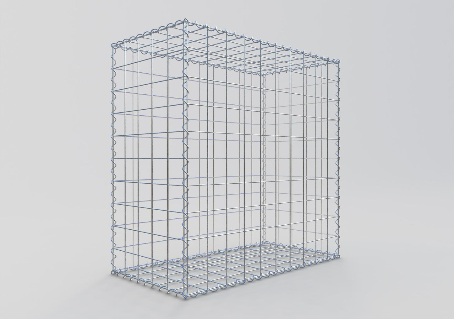 Gabion 100 cm x 100 cm x 50 cm (L x H x D), maskstorlek 10 cm x 10 cm, spiral