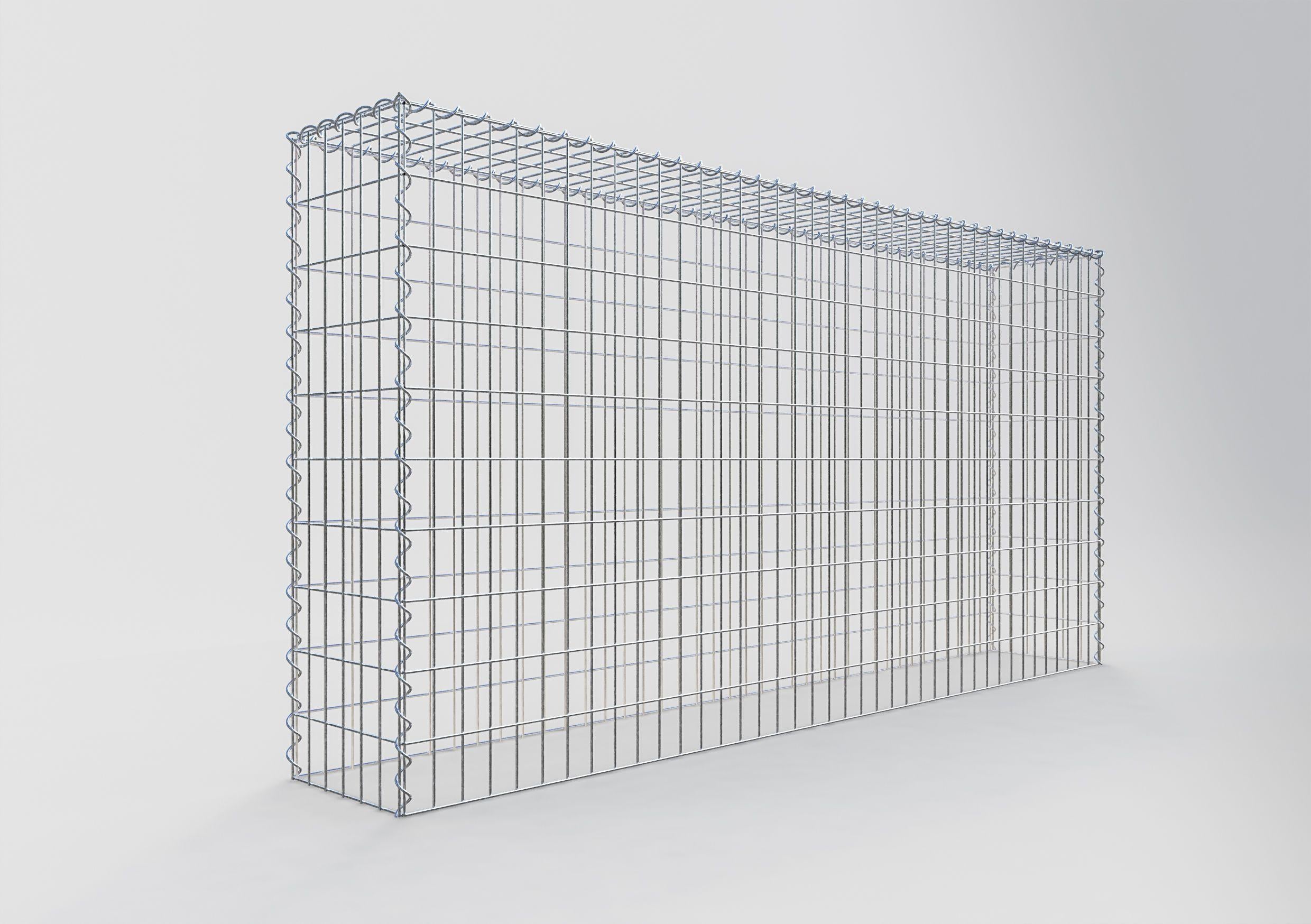 Grown-on gabion type 3 200 cm x 100 cm x 30 cm (L x H x D), mesh size 5 cm x 10 cm, spiral