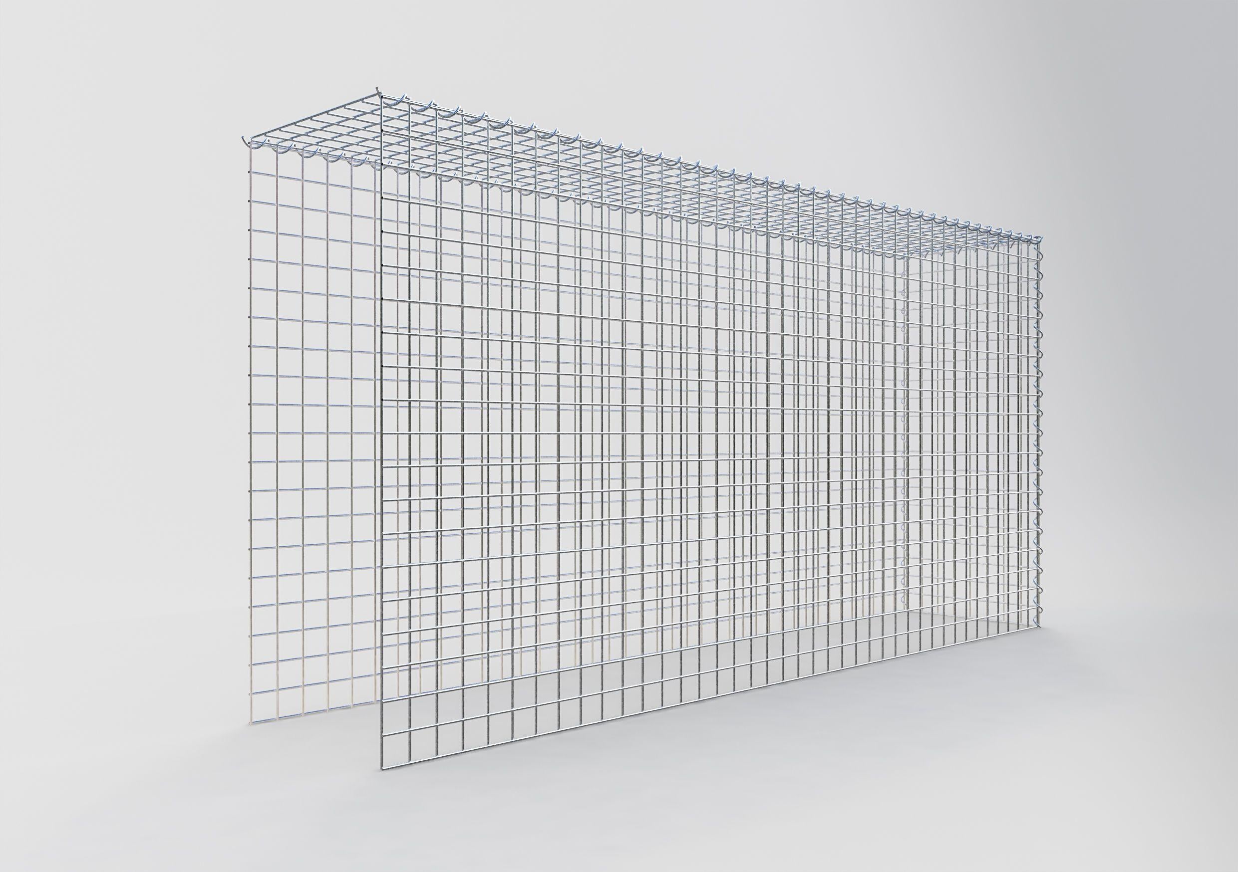 Grown-on gabion type 4 200 cm x 100 cm x 40 cm (L x H x D), mesh size 5 cm x 5 cm, spiral