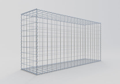 Gavión 200 cm x 100 cm x 50 cm (largo x alto x fondo), malla 10 cm x 10 cm, en espiral