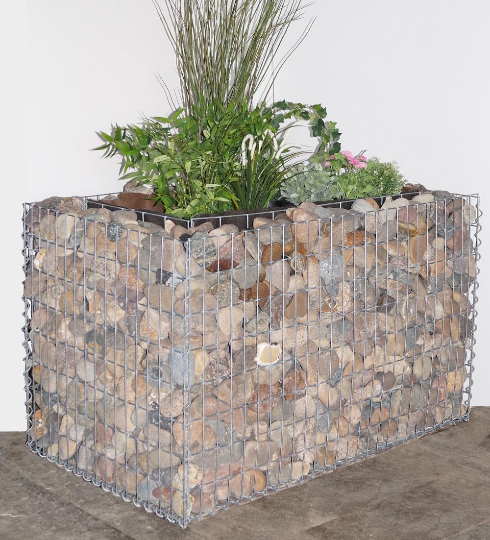 Højbed firkantet 130 cm x 100 cm x 80 cm (L x H x D), maskestørrelse 5 x 10 cm, vægtykkelse 10 cm