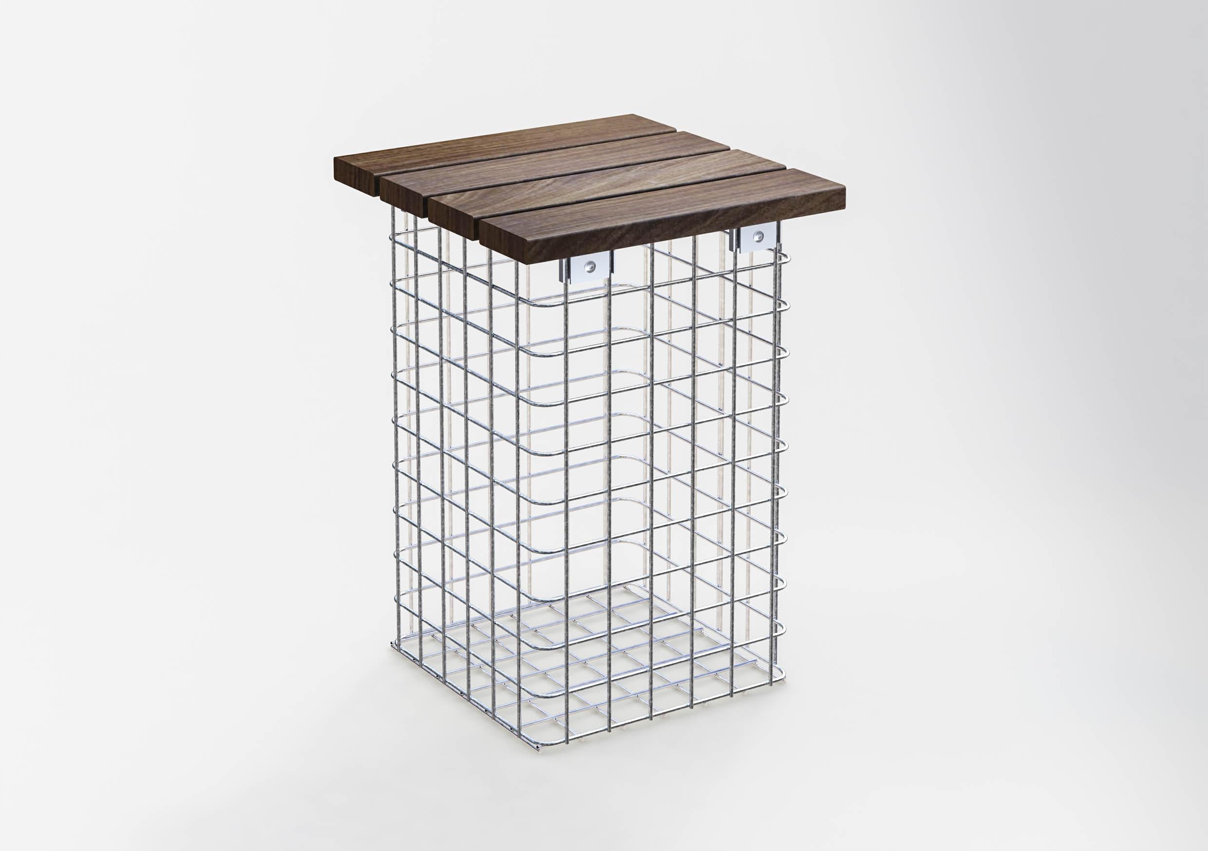 Banco galvanizado a quente MW 5 x 5 cm, CUMARU