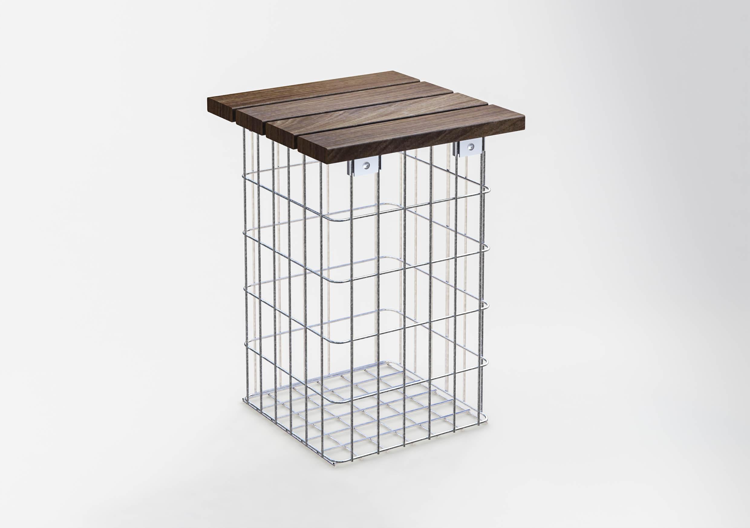 Banco galvanizado a quente MW 5 x 10 cm, CUMARU