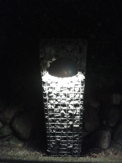 Lámpara negra con soporte