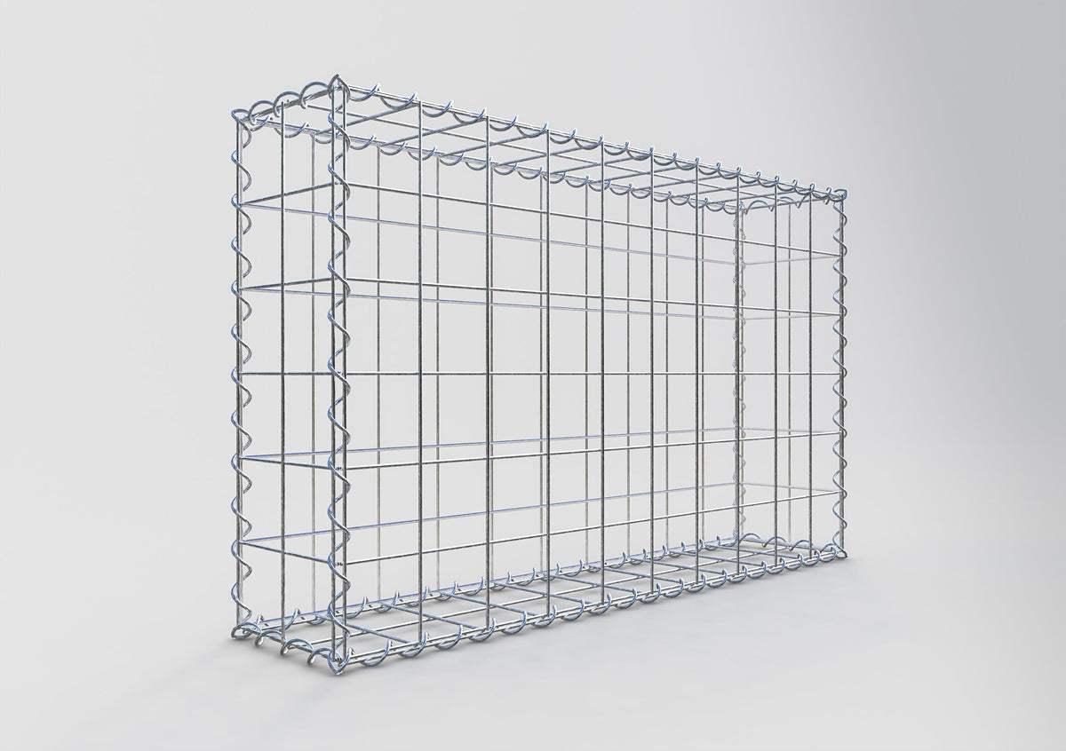 Gabbione 100 cm x 60 cm x 20 cm (L x H x P), maglia 10 cm x 10 cm, spirale