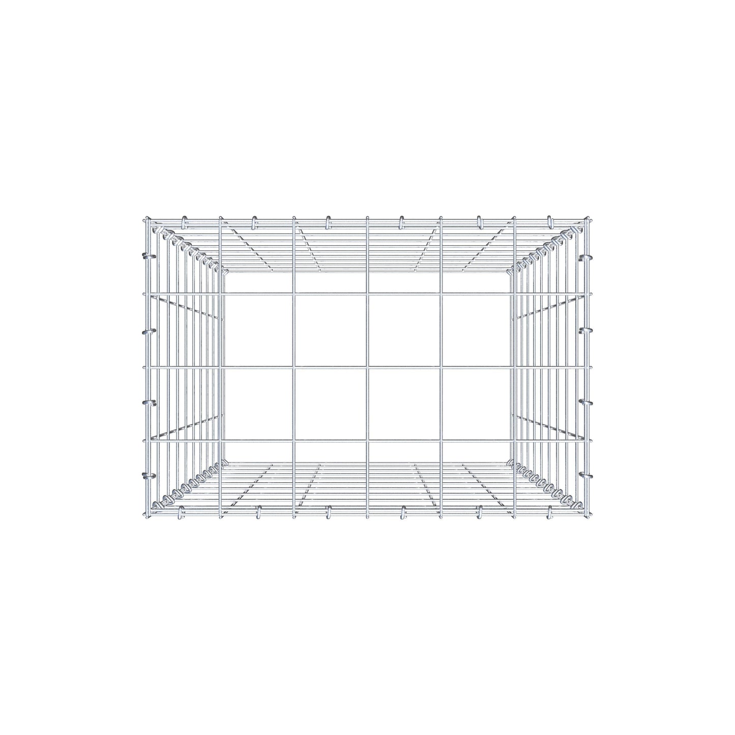 Type 3 oplegkorf 100 cm x 60 cm x 40 cm (L x H x D), maaswijdte 10 cm x 10 cm, C-ring