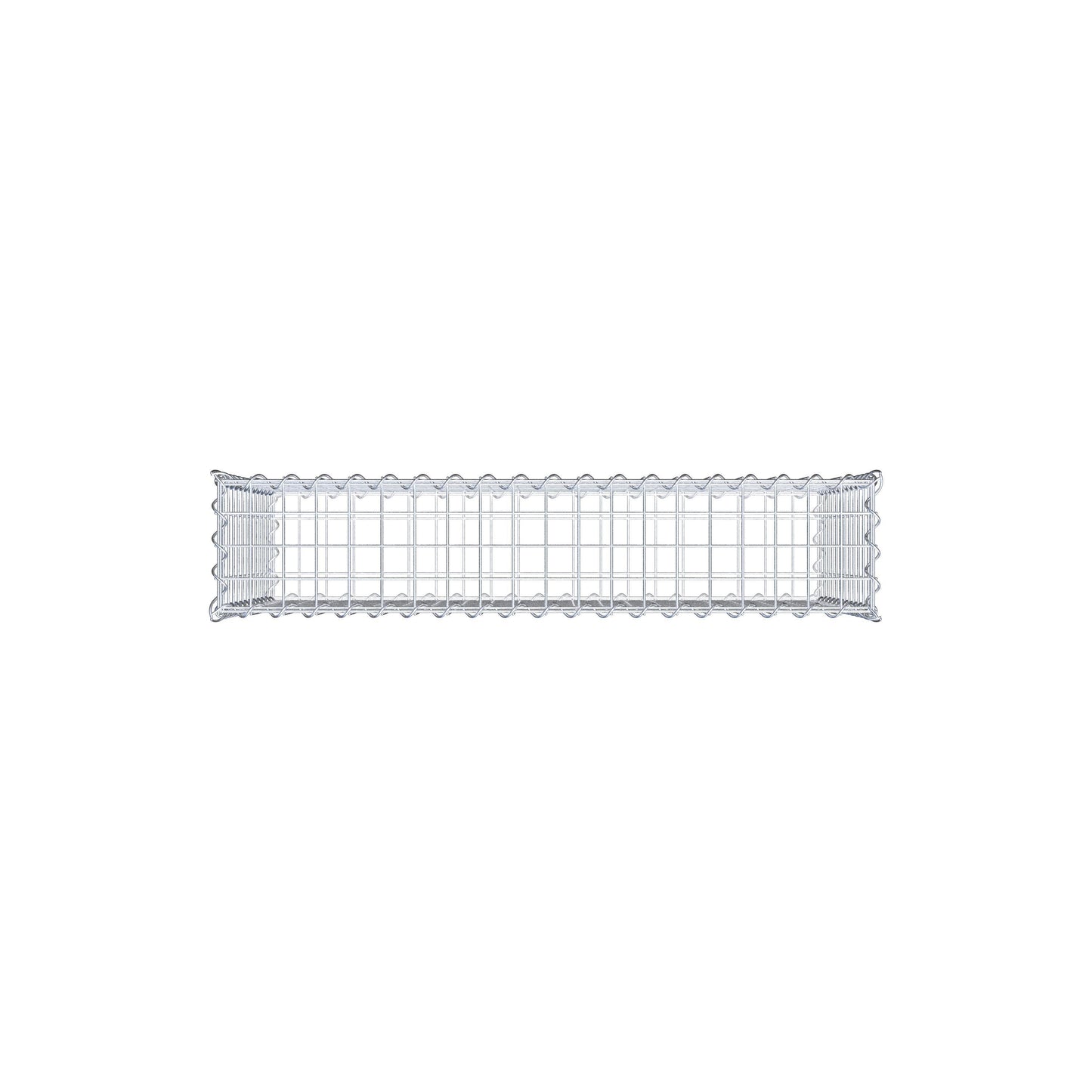 Schanskorf 100 cm x 60 cm x 20 cm (L x H x D), maaswijdte 5 cm x 5 cm, spiraalvormig