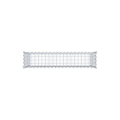 Schanskorf 100 cm x 60 cm x 20 cm (L x H x D), maaswijdte 5 cm x 5 cm, spiraalvormig