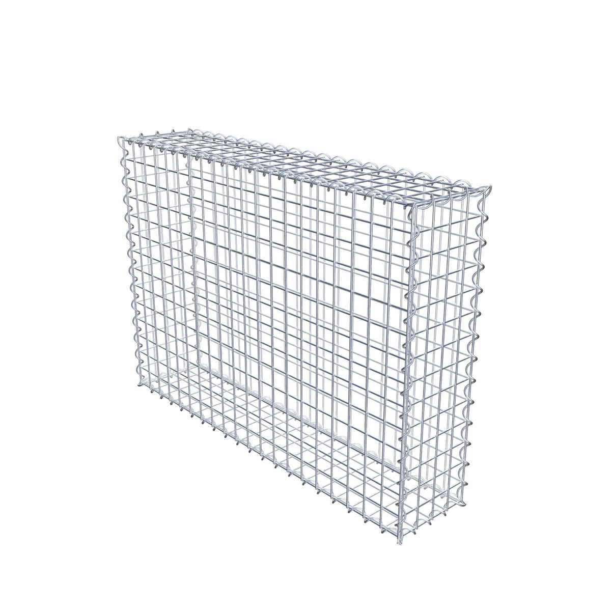 Gabion 100 cm x 70 cm x 20 cm (L x H x D), maskstorlek 5 cm x 5 cm, spiral