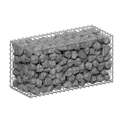 Schanskorf 100 cm x 50 cm x 40 cm (L x H x D), maaswijdte 5 cm x 10 cm, spiraalvormig