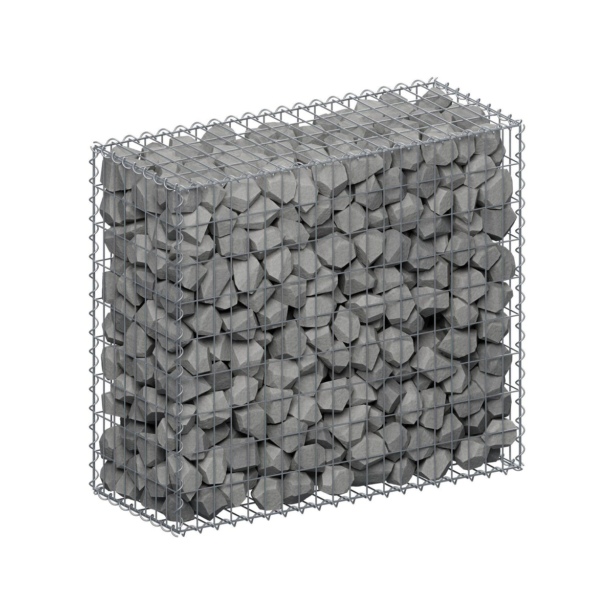 Gabione 100 cm x 90 cm x 40 cm (L x H x T), Maschenweite 5 cm x 10 cm, Spirale