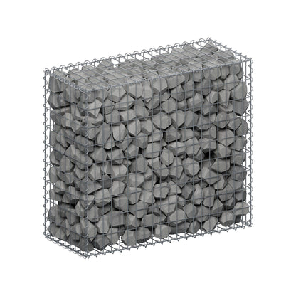 Gabione 100 cm x 90 cm x 40 cm (L x H x T), Maschenweite 5 cm x 10 cm, Spirale