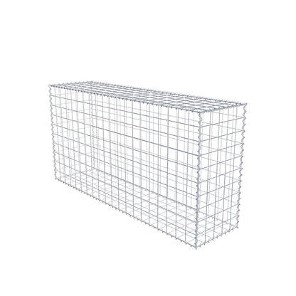 Schanskorf 200 cm x 100 cm x 50 cm (L x H x D), maaswijdte 10 cm x 10 cm, spiraalvormig