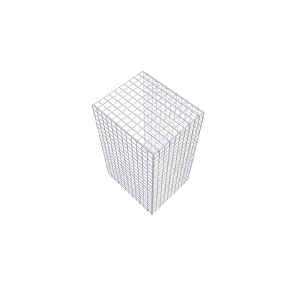 Bevestigbare schanskorf type 2 100 cm x 60 cm x 50 cm (L x H x D), maaswijdte 5 cm x 5 cm, C-ring