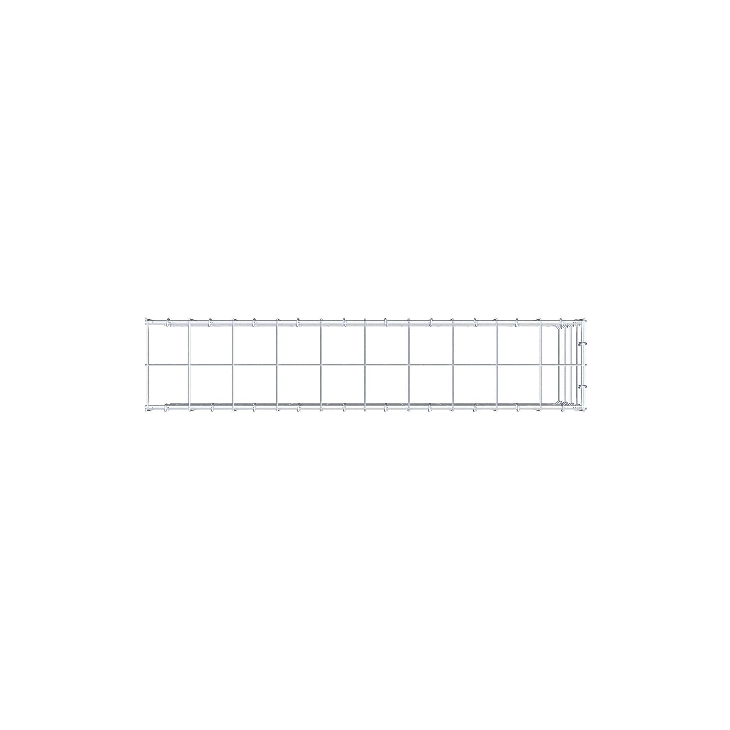 Anbaugabione Typ 4 100 cm x 40 cm x 20 cm (L x H x T), Maschenweite 10 cm x 10 cm, C-Ring