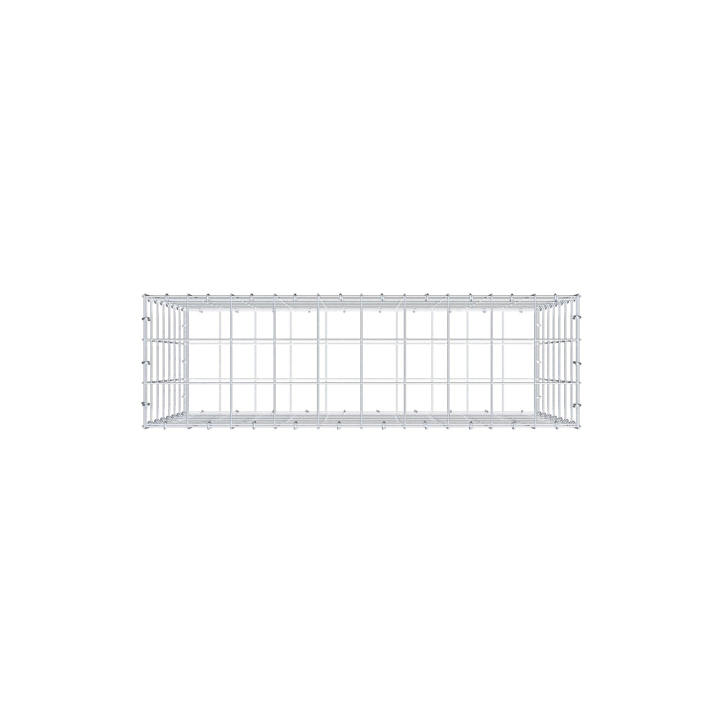 Gabião 100 cm x 70 cm x 30 cm (C x A x P), malhagem 10 cm x 10 cm, anel C