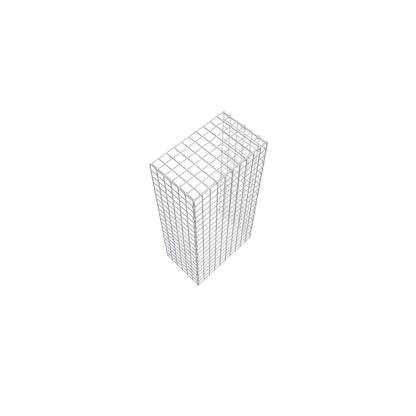 Type 4 oplegkorf 100 cm x 30 cm x 50 cm (L x H x D), maaswijdte 5 cm x 5 cm, C-ring
