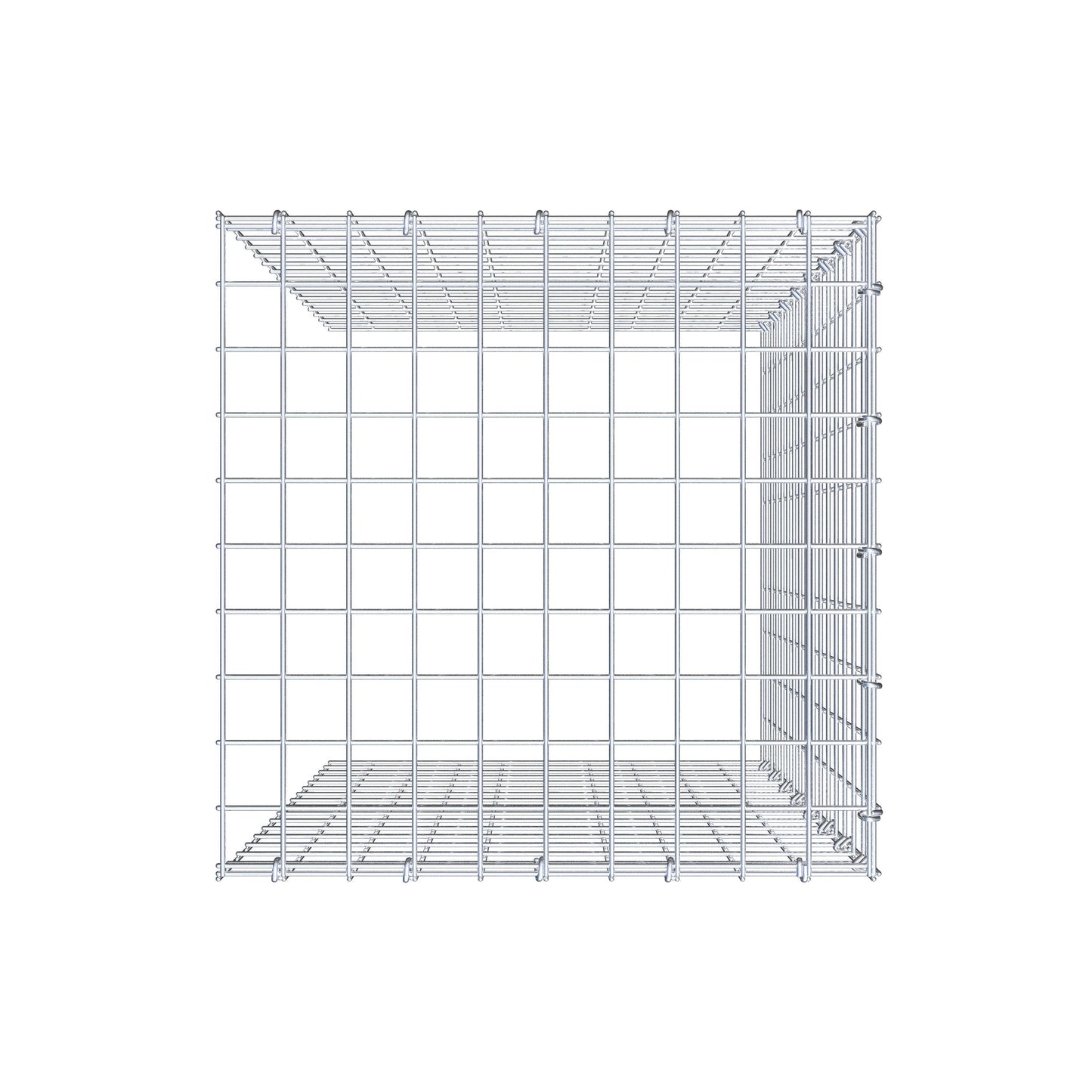 Anbaugabione Typ 4 80 cm x 50 cm x 50 cm (L x H x T), Maschenweite 5 cm x 5 cm, C-Ring