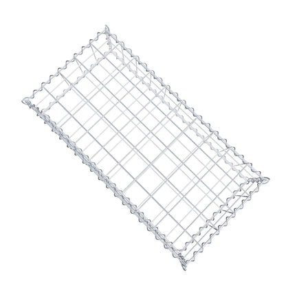 Gabion 100 cm x 20 cm x 50 cm (L x H x D), maskestørrelse 10 cm x 10 cm, spiral