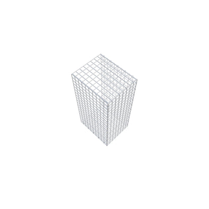 Monteret gabion type 2 100 cm x 50 cm x 40 cm (L x H x D), maskestørrelse 5 cm x 5 cm, C-ring