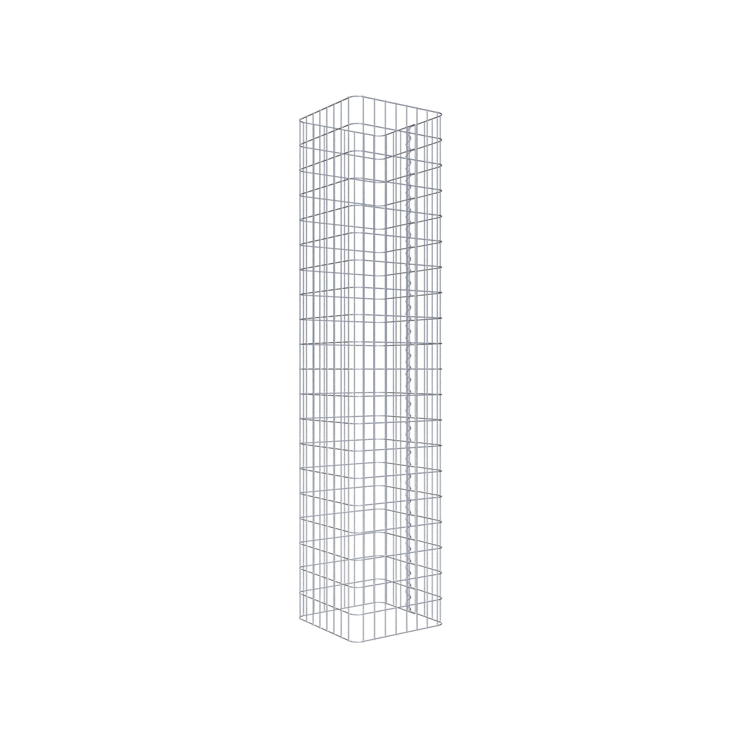 Gabionensäule eckig 42 cm x 42 cm, 200 cm Höhe, MW 5 cm x 10 cm