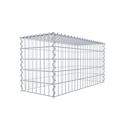 Anbaugabione Typ 3 100 cm x 50 cm x 40 cm (L x H x T), Maschenweite 5 cm x 10 cm, Spirale