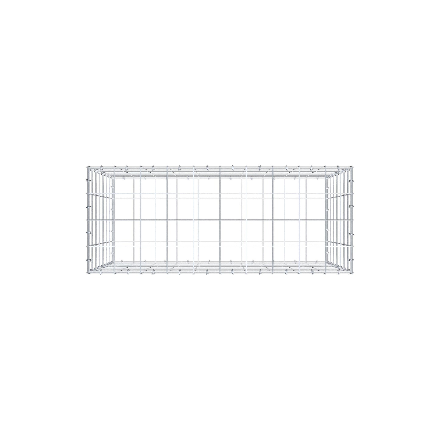 Schanskorf 100 cm x 70 cm x 40 cm (L x H x D), maaswijdte 10 cm x 10 cm, C-ring