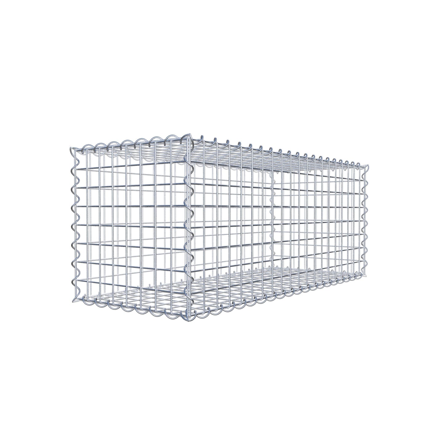 Sæt med 2 gabioner 100 cm x 40 cm x 40 cm (L x H x D), maskestørrelse 5 x 5 cm, spiralformet