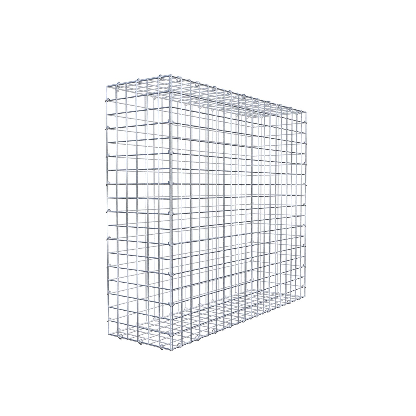 Gavión 100 cm x 90 cm x 30 cm (L x A x P), luz de malla 5 cm x 5 cm, anillo en C