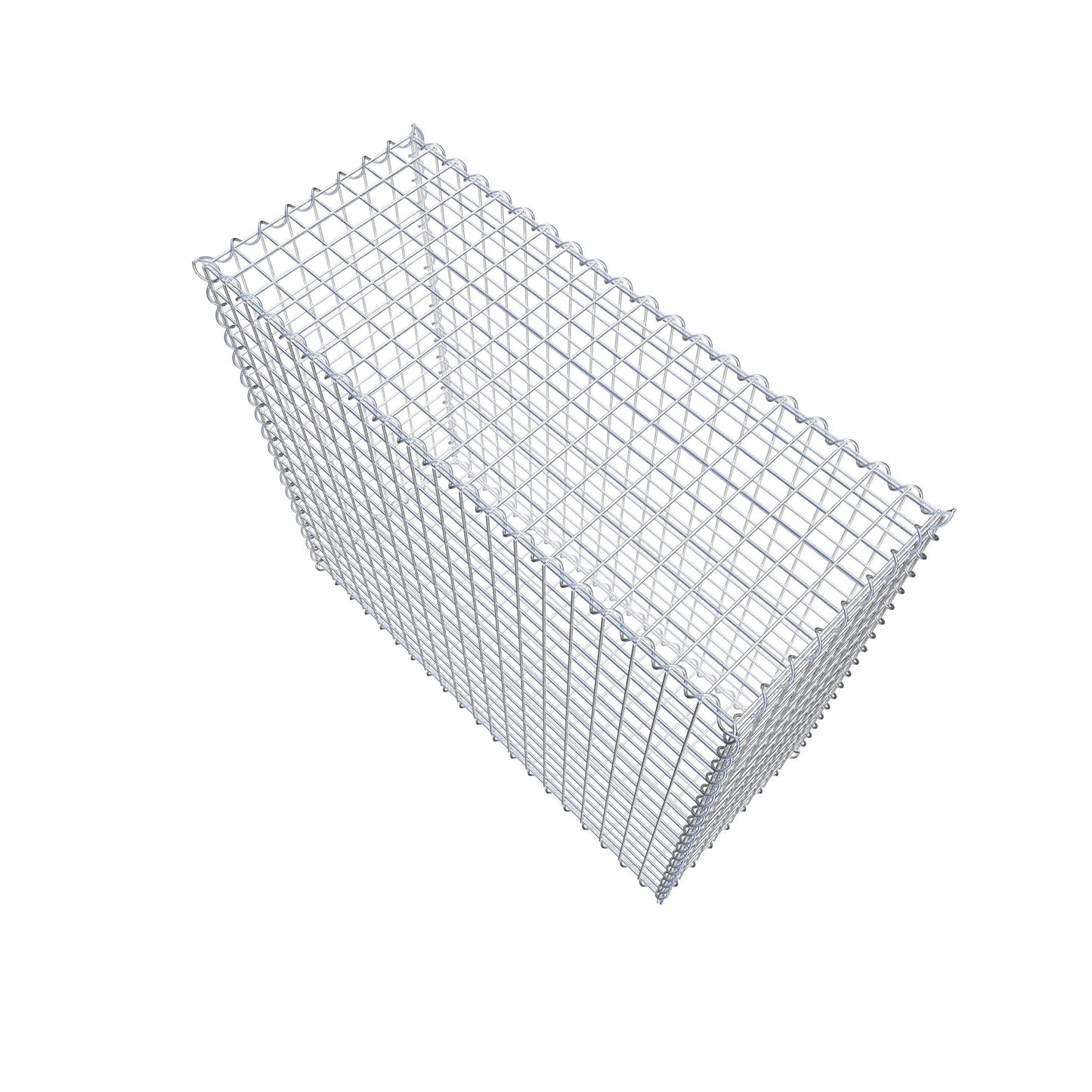 Gavión 100 cm x 90 cm x 40 cm (largo x alto x fondo), malla 5 cm x 5 cm, en espiral