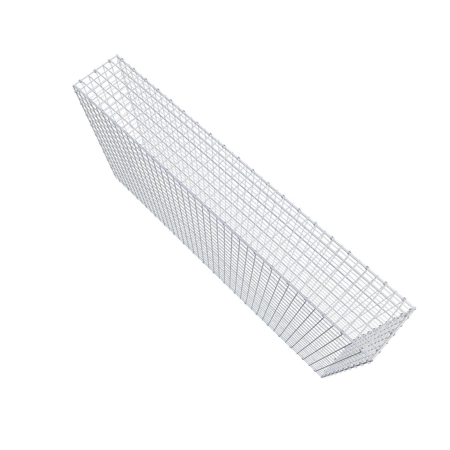 Gabbione 200 cm x 100 cm x 30 cm (L x H x P), maglia 5 x 5 cm, anello a spirale