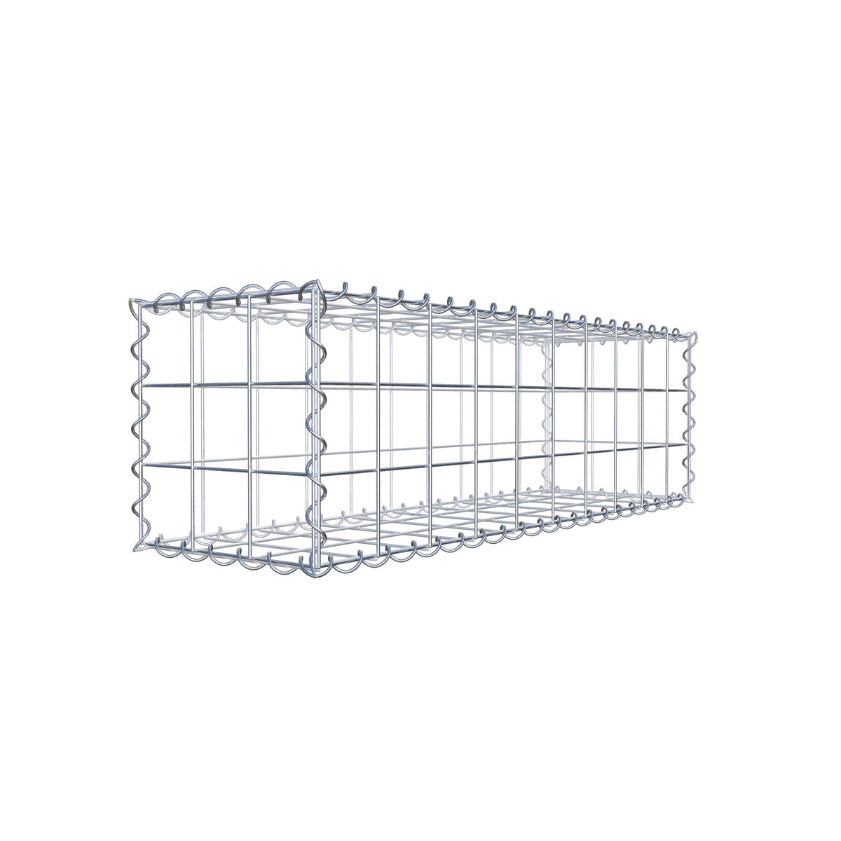 Gabion 100 cm x 30 cm x 30 cm (L x H x P), mailles 10 cm x 10 cm, spirale