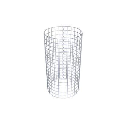 Columna de gaviones redonda 42 cm de diámetro, 80 cm de altura, malla 5 cm x 5 cm