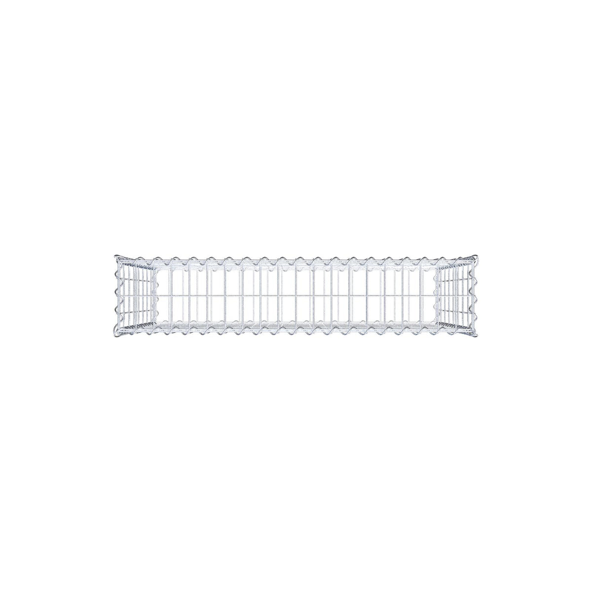 Gabion 100 cm x 80 cm x 20 cm (L x H x D), maskestørrelse 5 cm x 10 cm, spiral