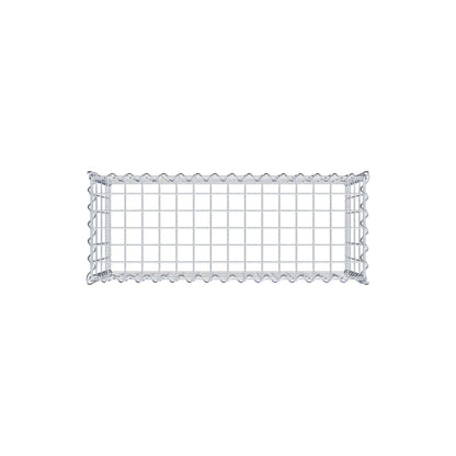 Opvokset gabion type 3 80 cm x 40 cm x 30 cm (L x H x D), maskestørrelse 5 cm x 10 cm, spiral