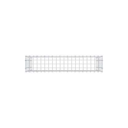 Gavión complementario de tipo 3 100 cm x 60 cm x 20 cm (largo x alto x fondo), malla 5 cm x 10 cm, anillo en C