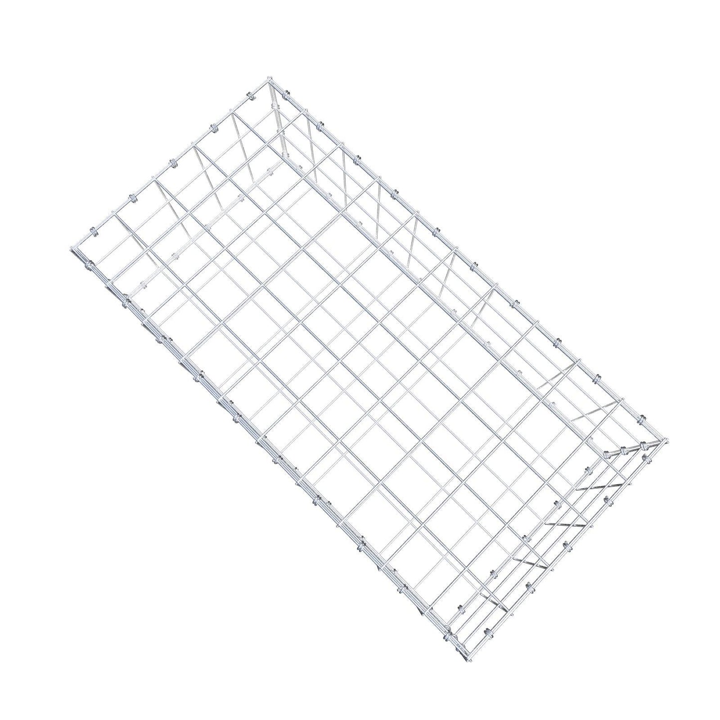Gabione 100 cm x 30 cm x 50 cm (L x H x T), Maschenweite 10 x 10 cm, Spiralring