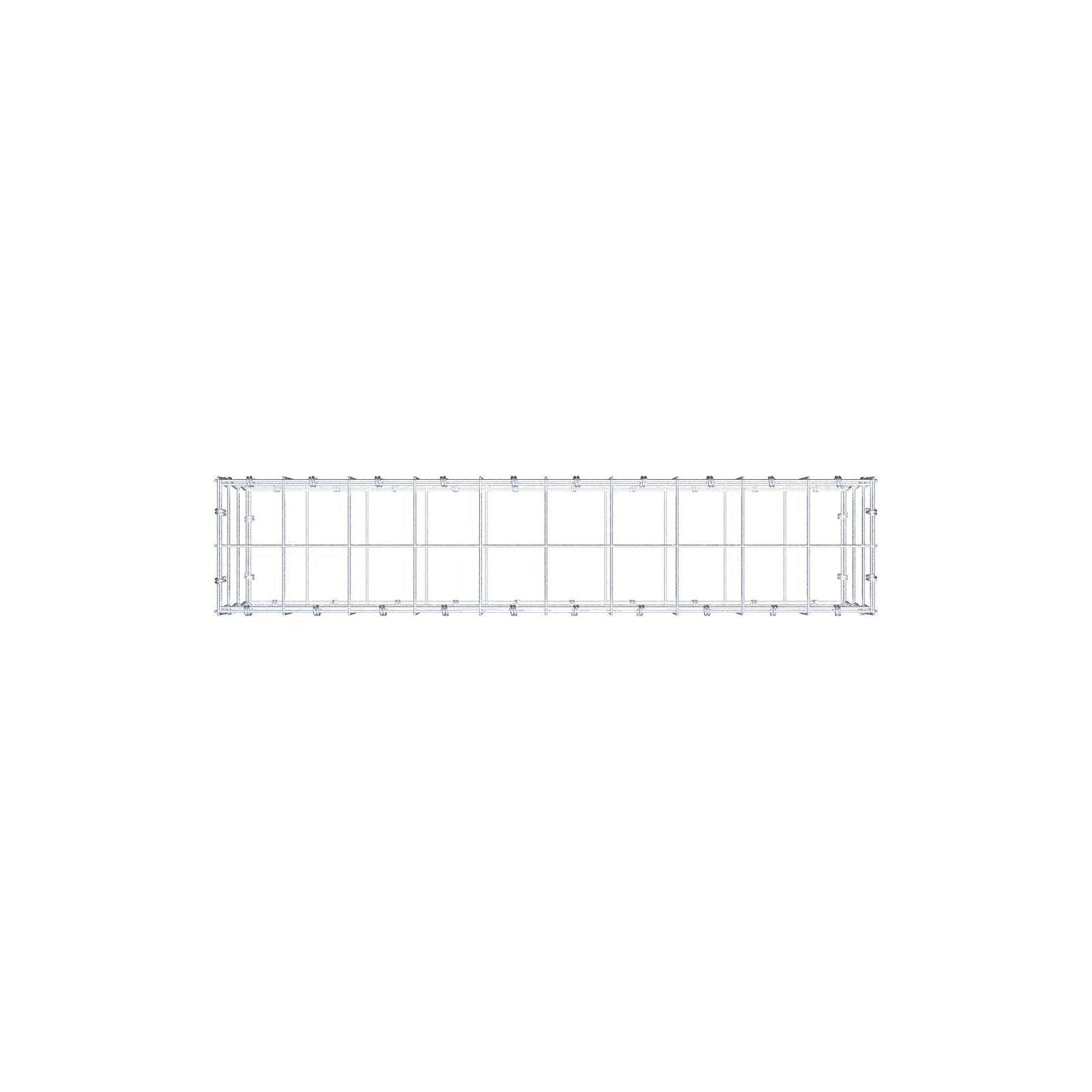 Gabion 100 cm x 30 cm x 20 cm (L x H x D), maskestørrelse 10 x 10 cm, spiralring