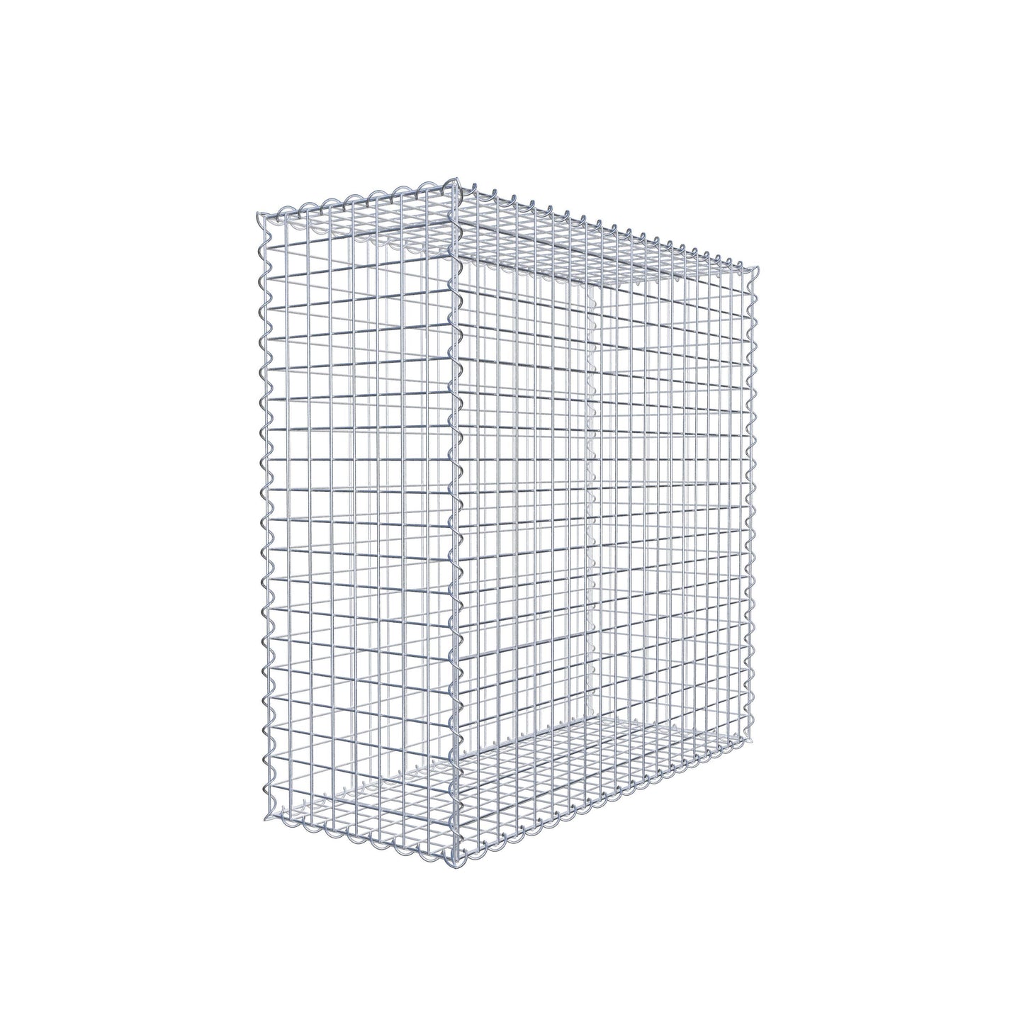 Gavión 100 cm x 100 cm x 40 cm (largo x alto x fondo), malla 5 cm x 5 cm, en espiral
