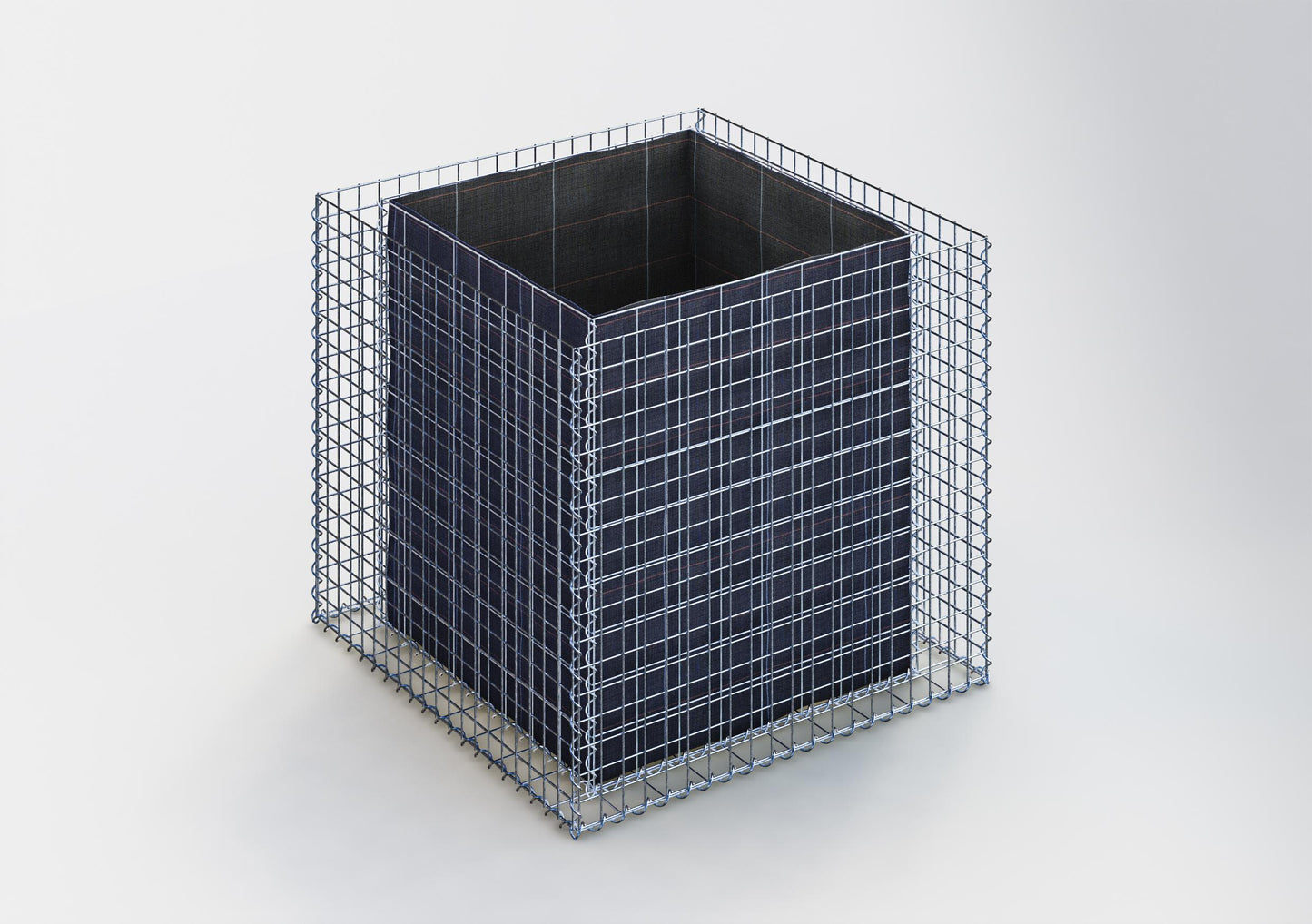 Højbed firkantet 100 cm x 90 cm x 100 cm (L x H x D), maskestørrelse 5 x 5 cm, vægtykkelse 10 cm