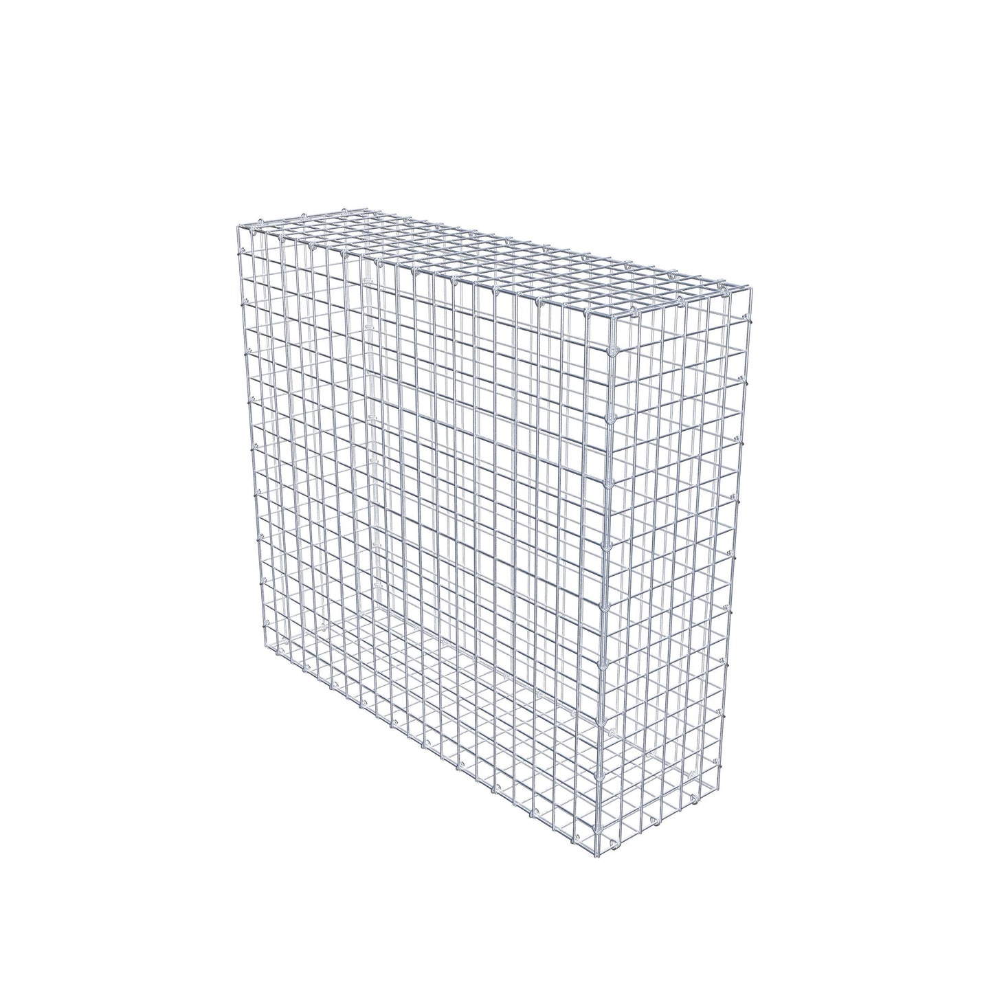 Gavión 100 cm x 90 cm x 30 cm (L x A x P), luz de malla 5 cm x 5 cm, anillo en C