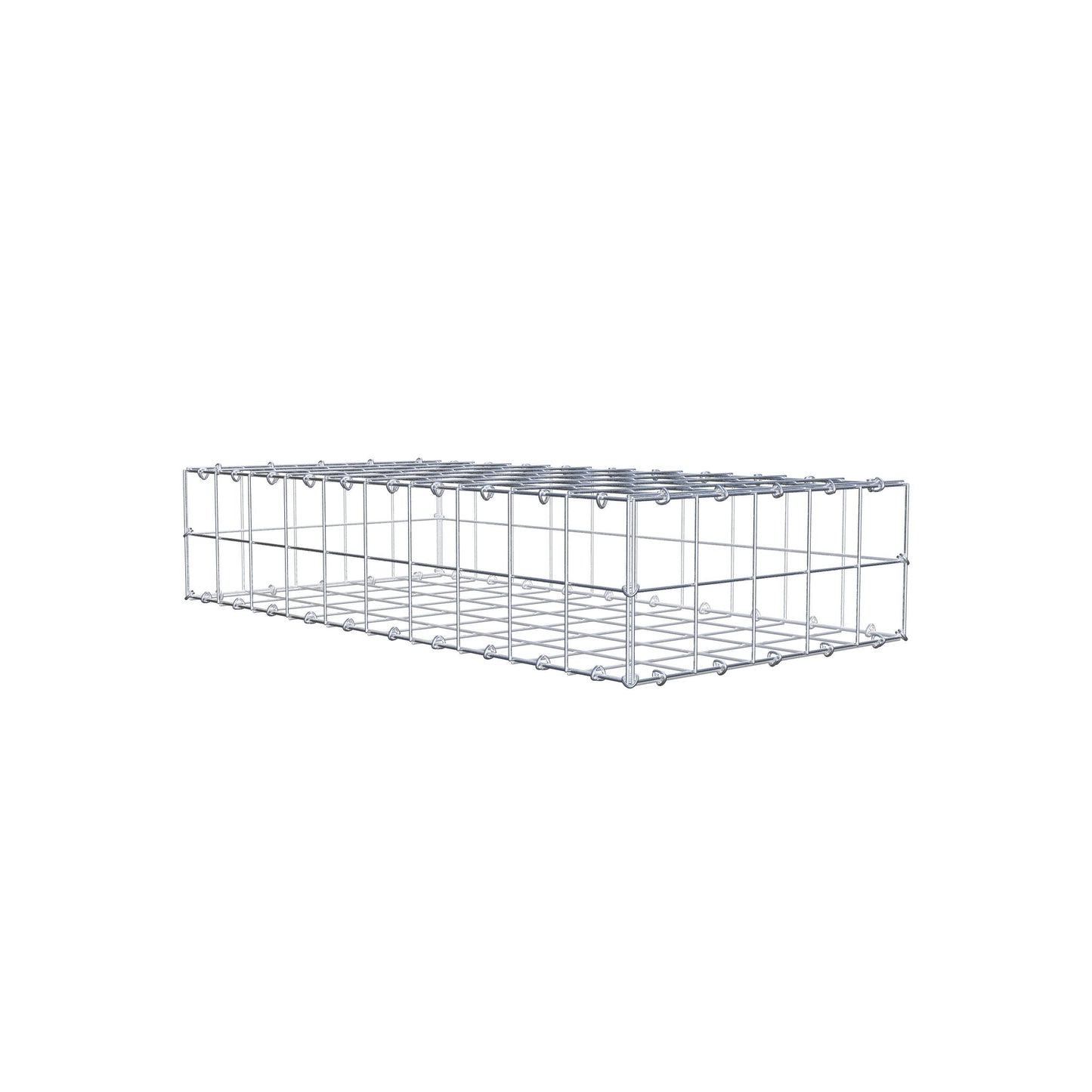 Gabion 100 cm x 20 cm x 50 cm (L x H x P), maille 10 cm x 10 cm, anneau en C