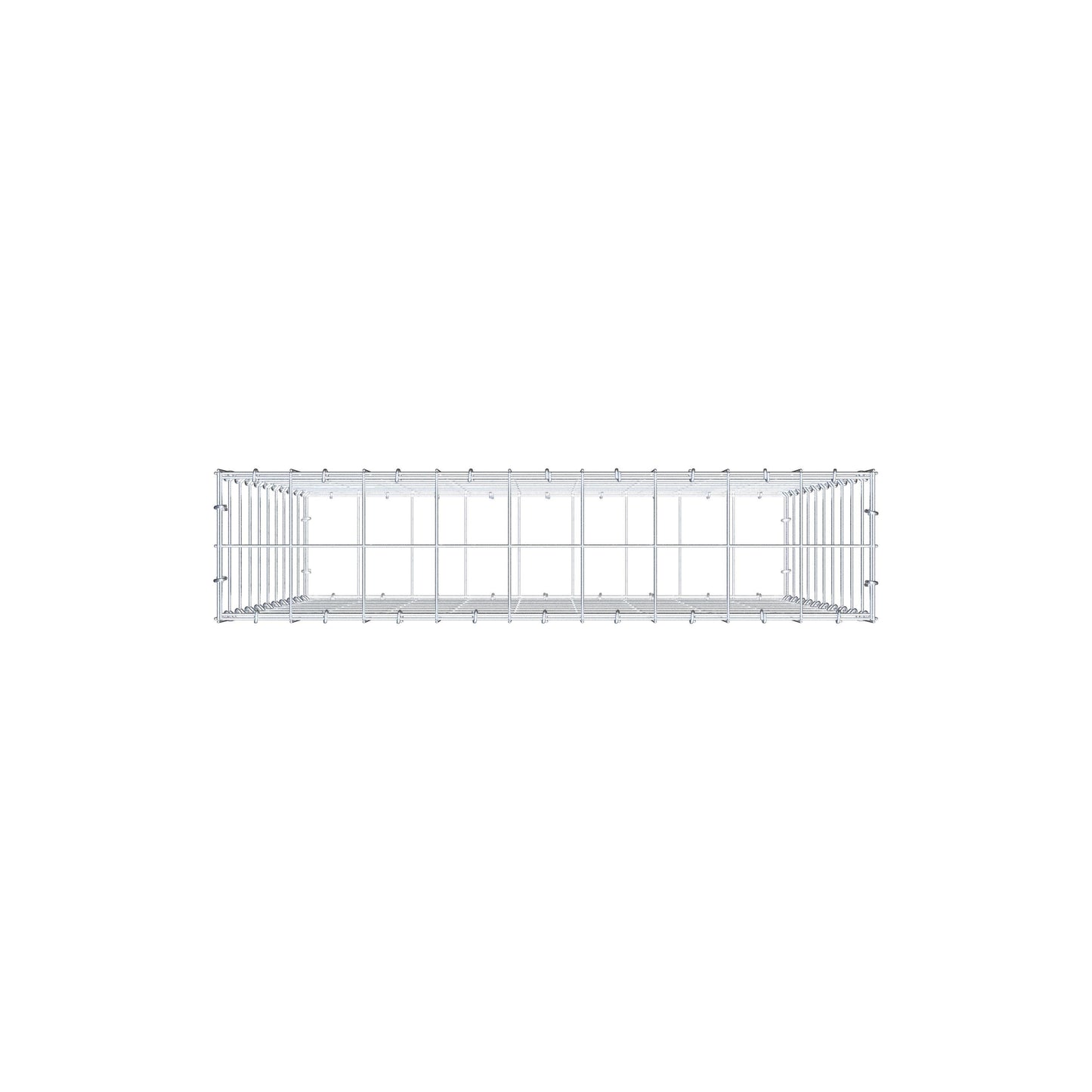 Gabião 100 cm x 90 cm x 20 cm (C x A x P), malhagem 10 cm x 10 cm, anel C