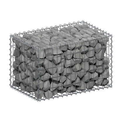 Gabion 80 cm x 50 cm x 50 cm (L x H x D), maskstorlek 5 cm x 10 cm, spiral