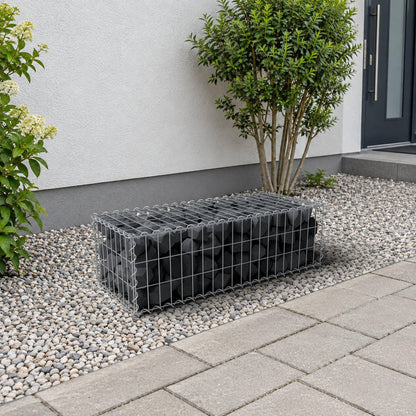 Gabion 100 cm x 30 cm x 40 cm (L x H x D), maskestørrelse 5 cm x 10 cm, spiral