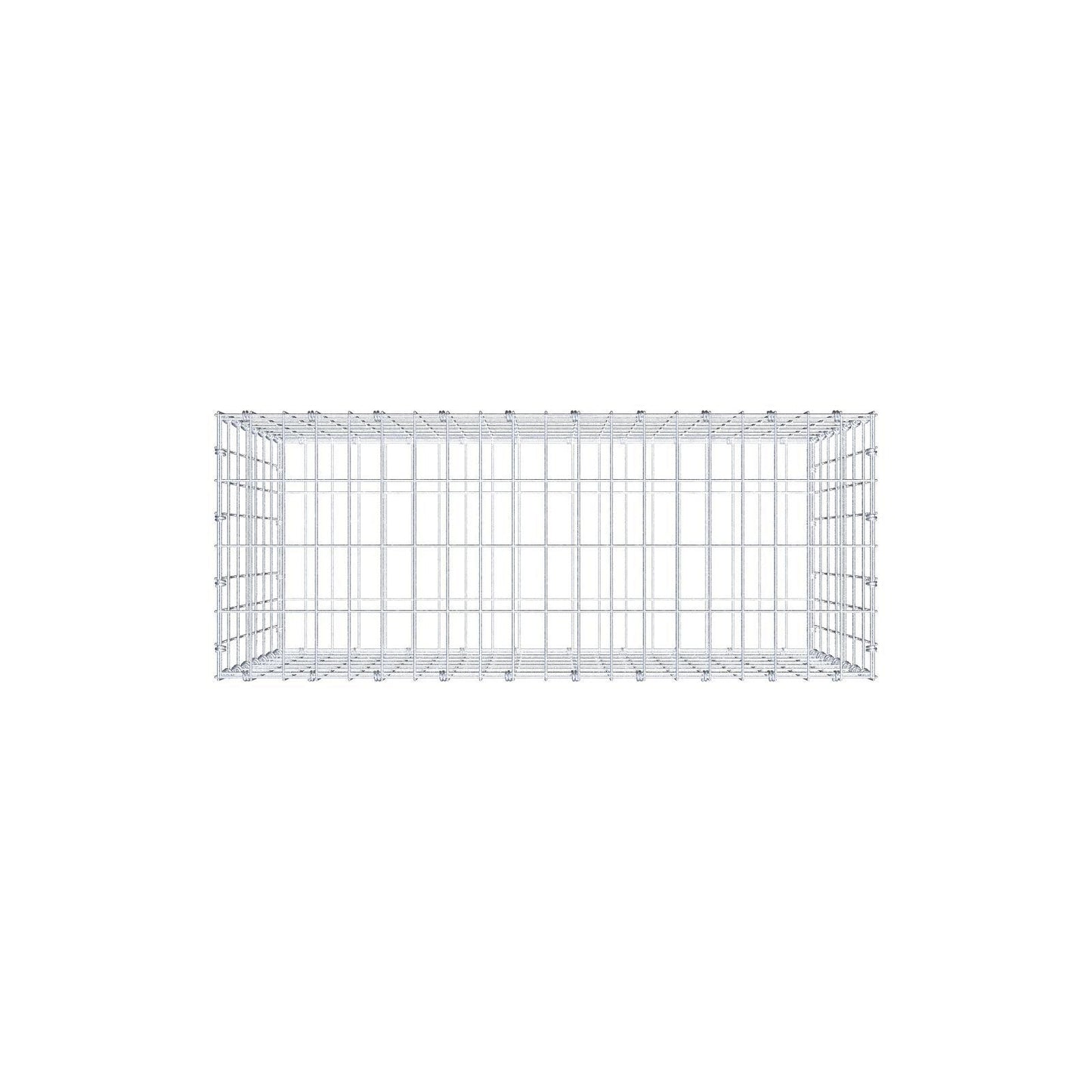 Gabbione 100 cm x 70 cm x 40 cm (L x H x P), maglia 5 x 10 cm, anello a spirale